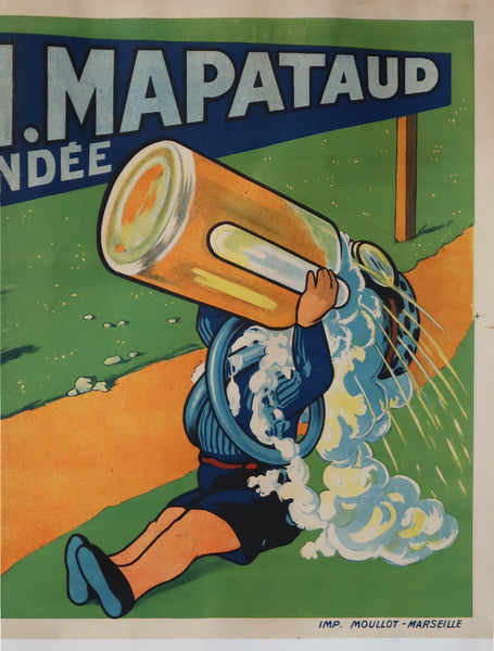Affiche originale ancienne biere Narcisse, brasserie mapataud