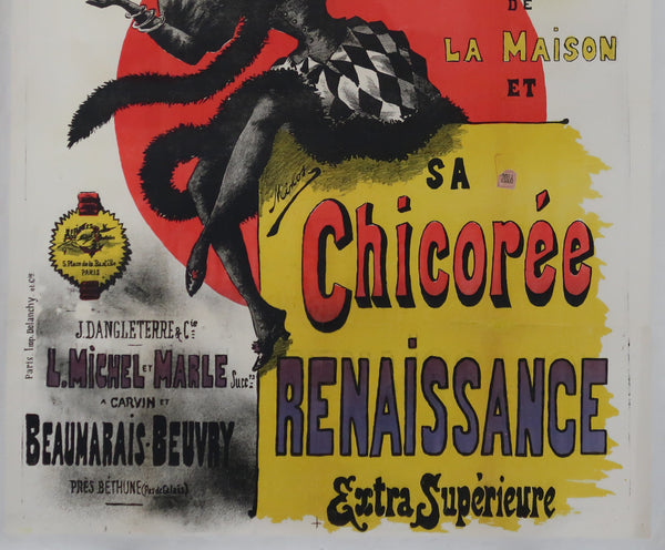 Affiche ancienne Chicorée Renaissance de Béthune signée Minos