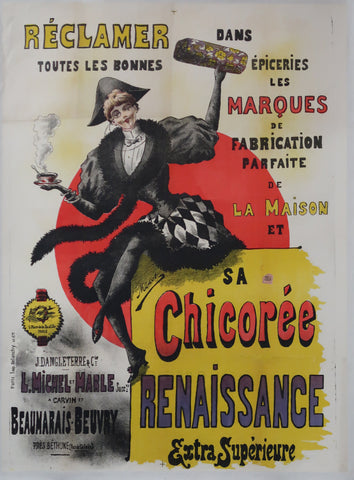 Affiche ancienne Chicorée Renaissance de Béthune signée Minos