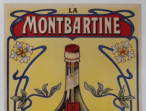 Affiche originale ancienne Liqueur Montbartine Doubs