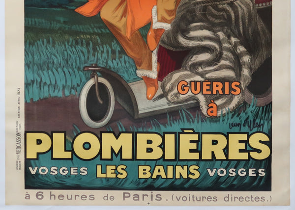 Affiche d'eau de plombières signée Jean d'Ylen