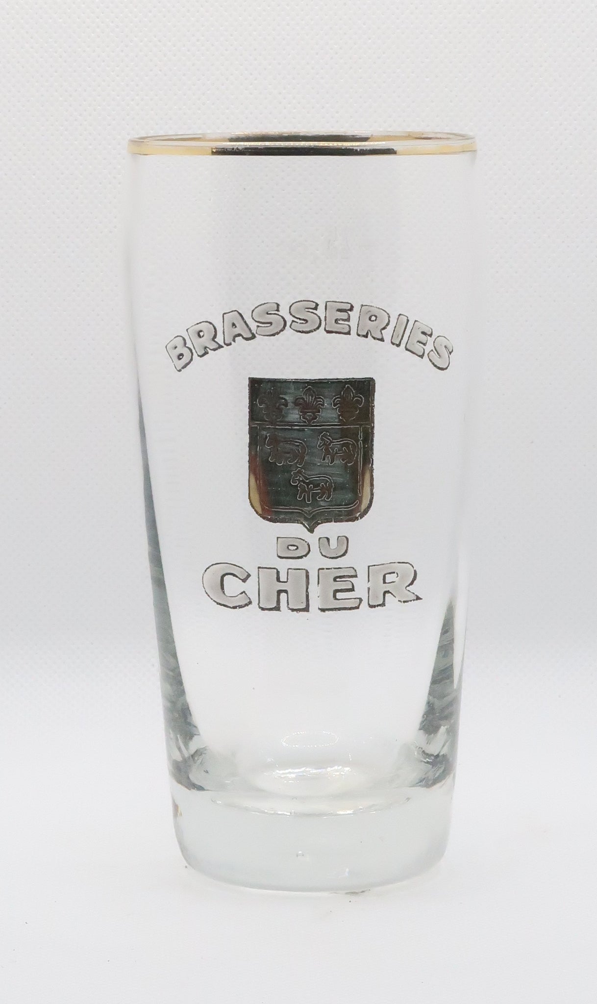 Ancienne verre à bière émaillé de la brasserie du Cher