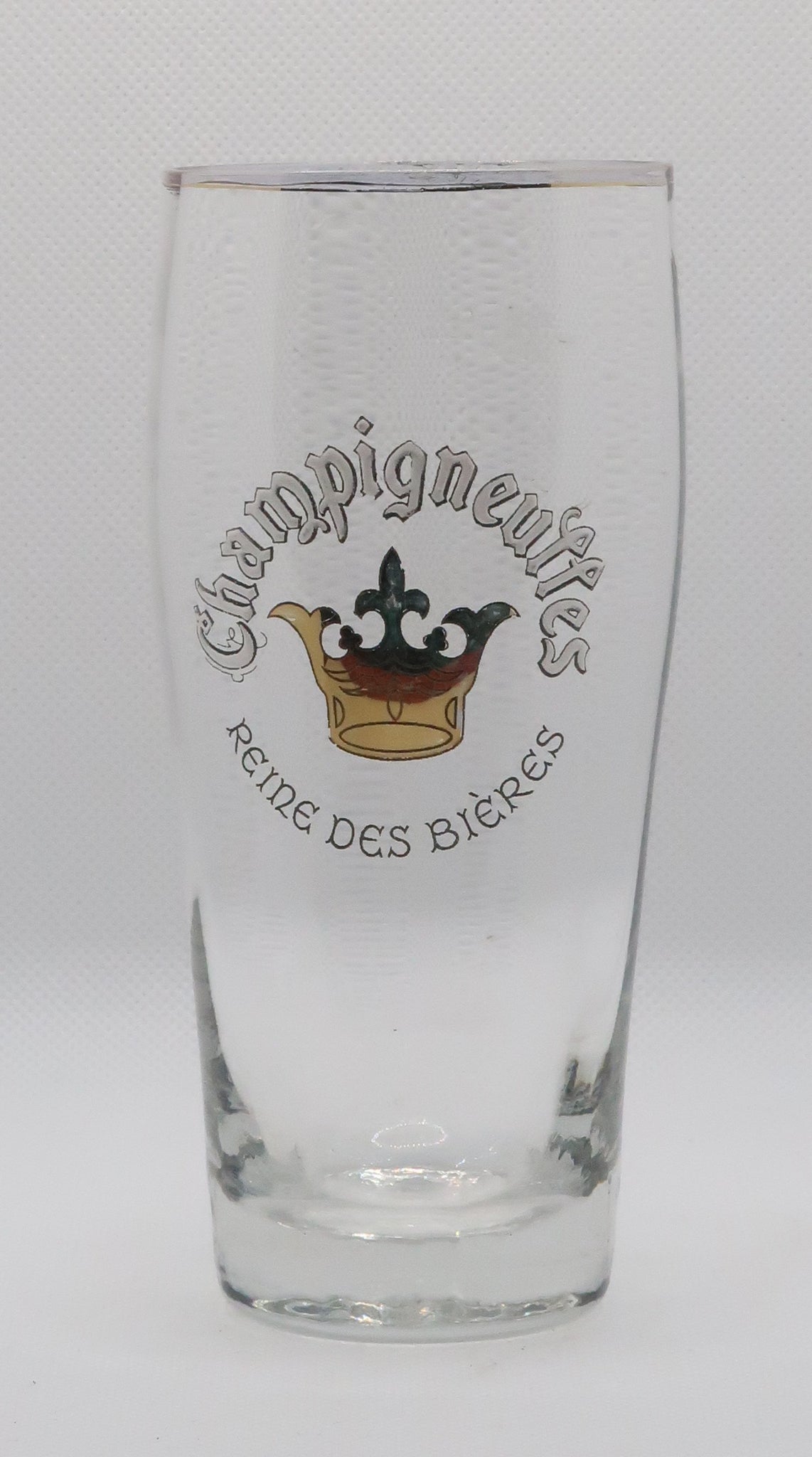 Ancienne verre bière émaillé champigneulles