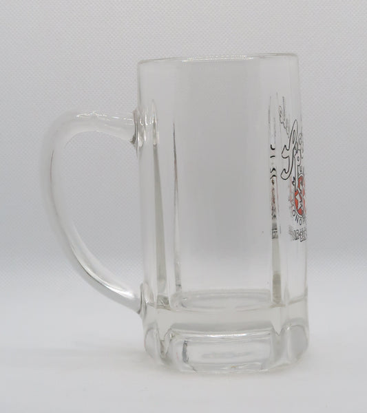 Ancienne chope verre émaillée spéciale la Meuse