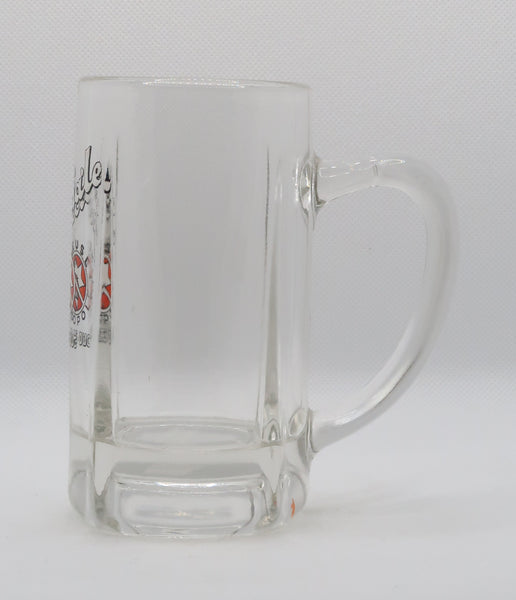 Ancienne chope verre émaillée spéciale la Meuse