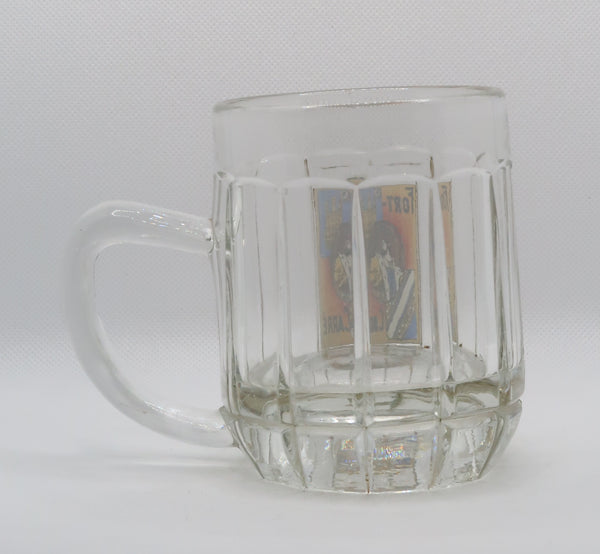 Ancienne chope à bière Fort Carré émaillée