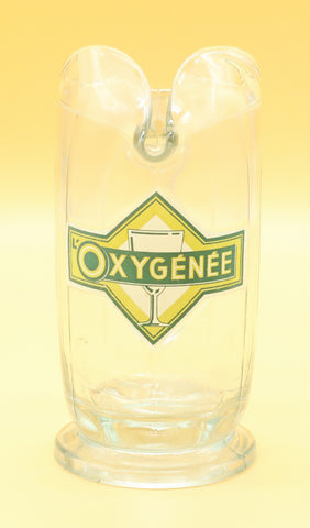 Ancien pichet en verre émaillé apéritif Oxygénée