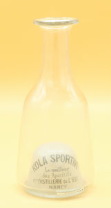 Ancienne carafe loupe Kola Sportive Nancy