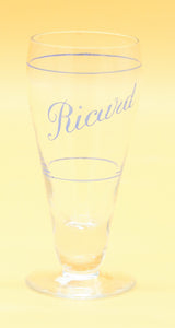 Ancien verre Ricard en bleu