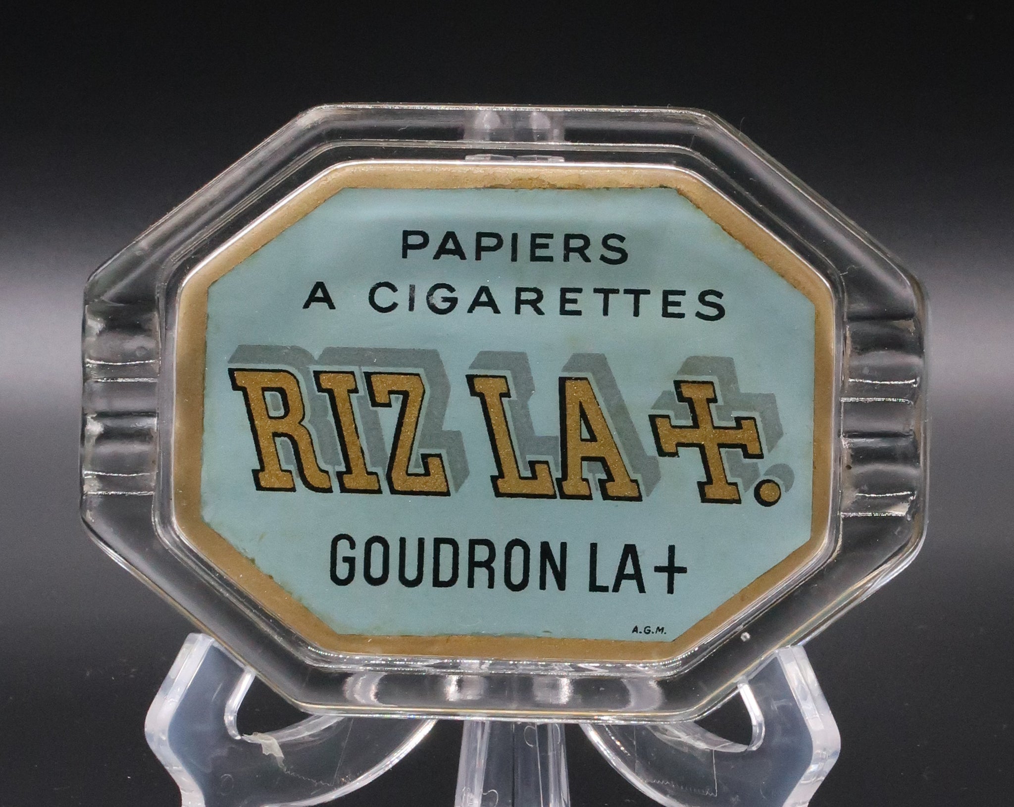 Ancien cendrier papiers à cigarettes Riz la Croix