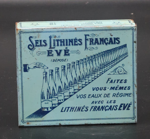 Ancienne Boite publicitaire Sel Lithinée Français Evé