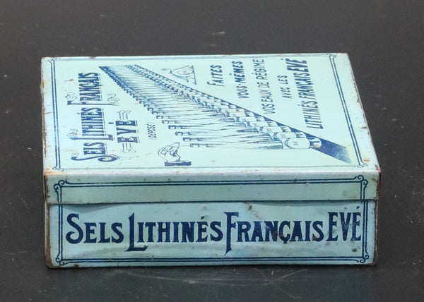 Ancienne Boite publicitaire Sel Lithinée Français Evé