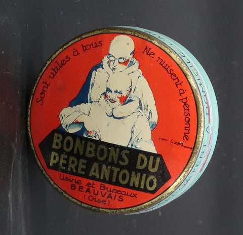 Ancienne Boite publicitaire Bonbon du Père Antonio