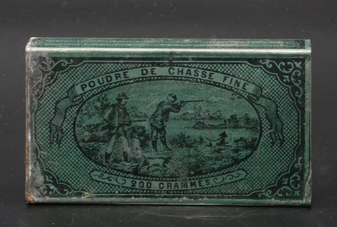 Ancienne Boite publicitaire Poudre de Chasse Fine