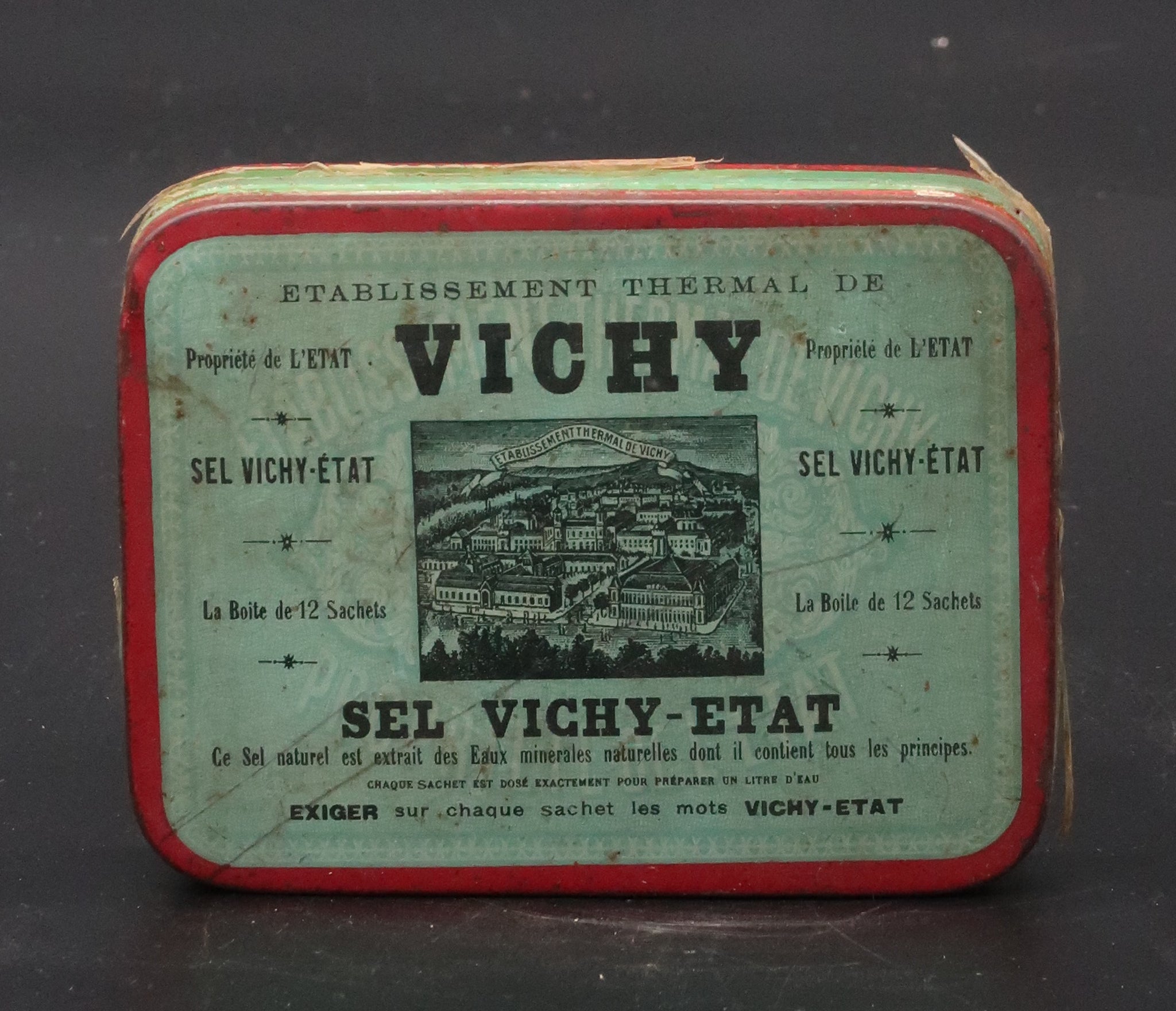 Ancienne Boite publicitaire Sel Vichy Etat