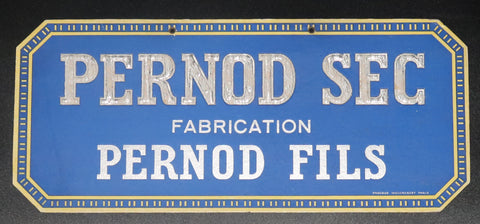 Ancienne affiche cartonnée Pernod Sec