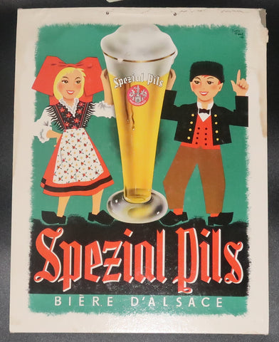 Ancien carton publicitaire de la brasserie Schutzenberger