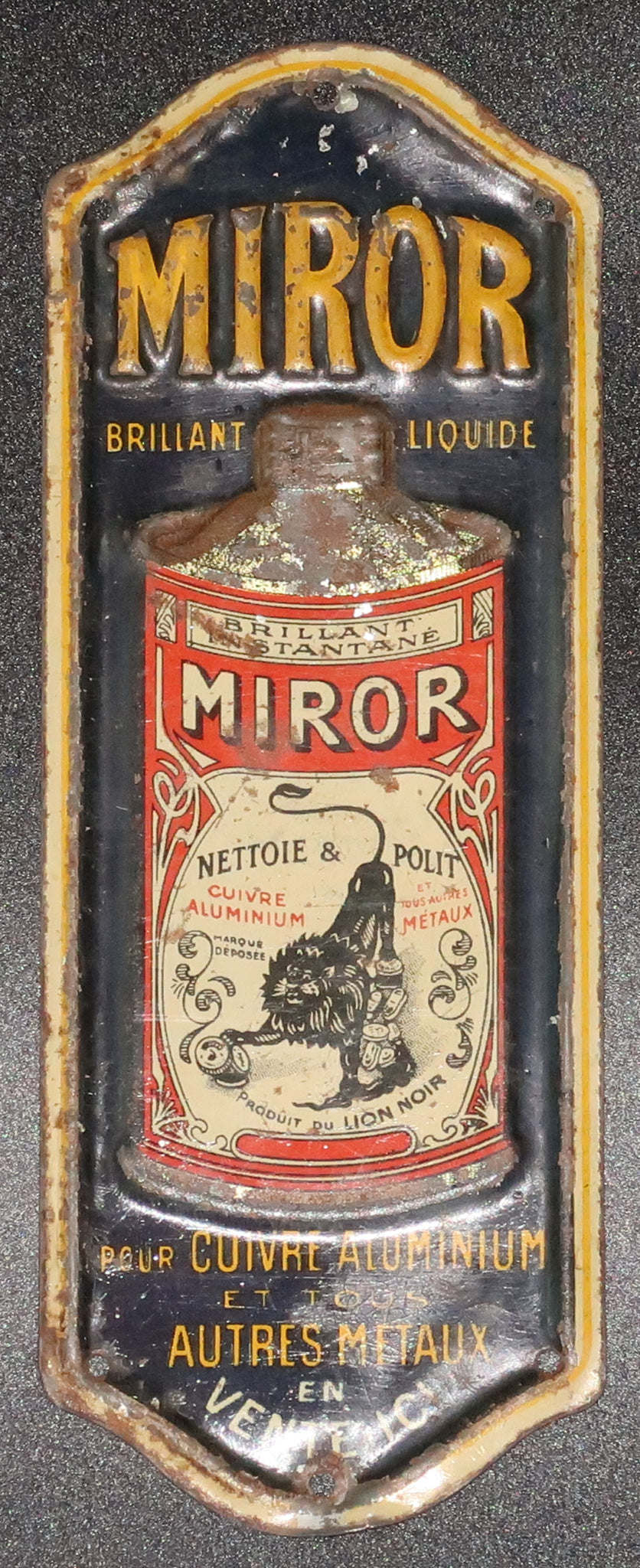 Ancienne tôle lithographiée produit Miror