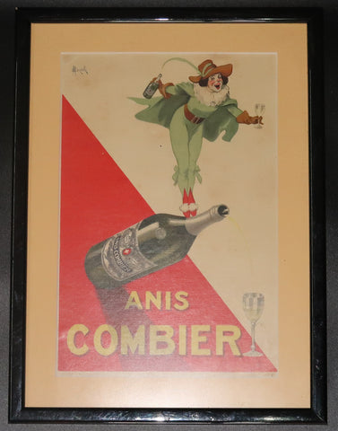 Ancienne affiche cartonnée encadrée Anis Combier
