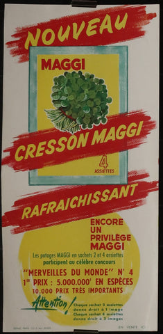 Ancienne affichette Potage Maggi