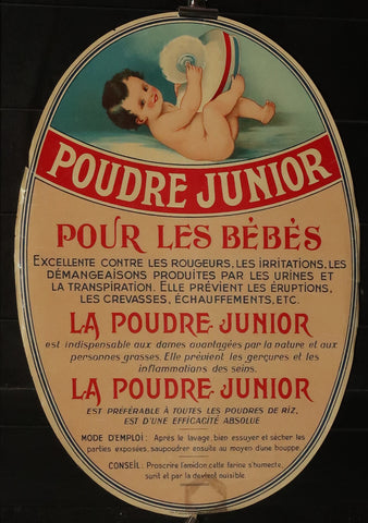 Ancienne affiche Poudre Junior