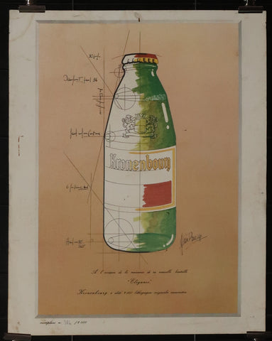 Ancienne affichette de la brasserie Kronenbourg