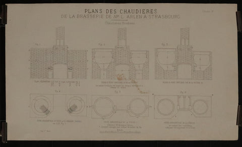 Ancien plan de la brasserie Arlen