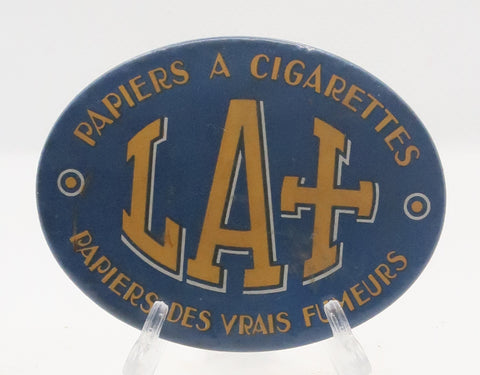 Ancien miroir de courtoisie papiers à cigarettes LA+
