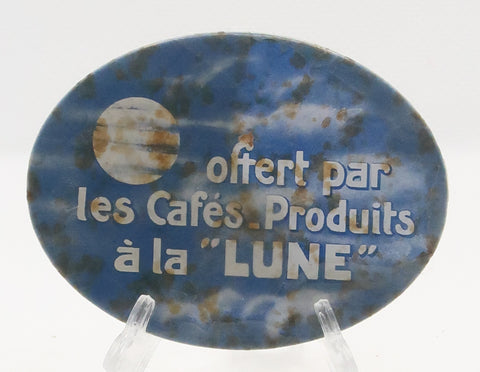 Ancien miroir de courtoisie Café produit à la Lune