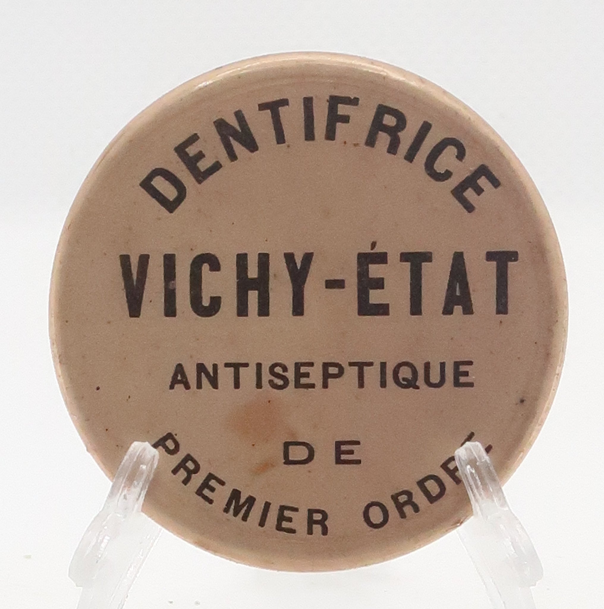 Ancien miroir de courtoisie dentifrice Vichy d'Etat