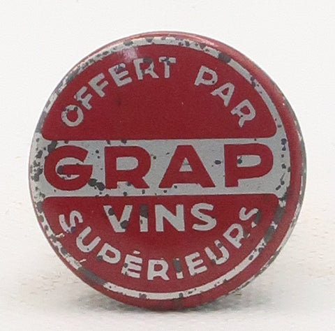 Ancien bouchon capsule ou couronne Vins Grap