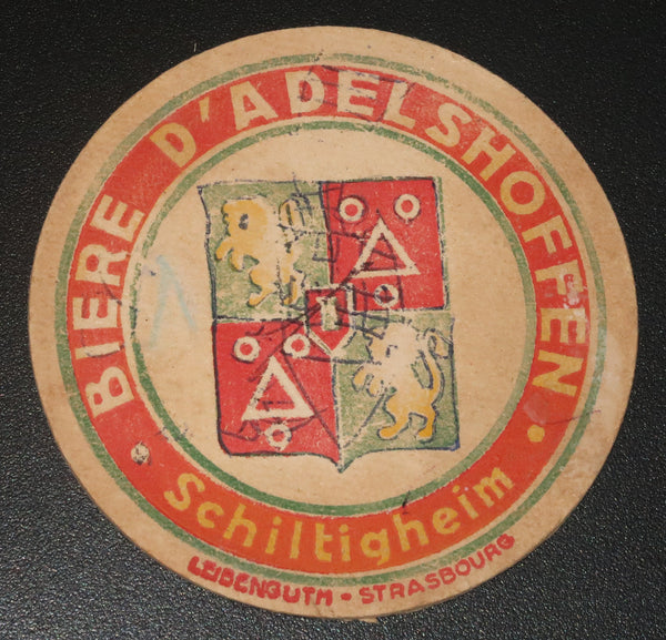 Ancien sous bock de la brasserie Adelshoffen bière de Schiltigheim