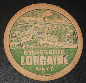 Ancien sous bock de la brasserie Lorraine bière de Metz