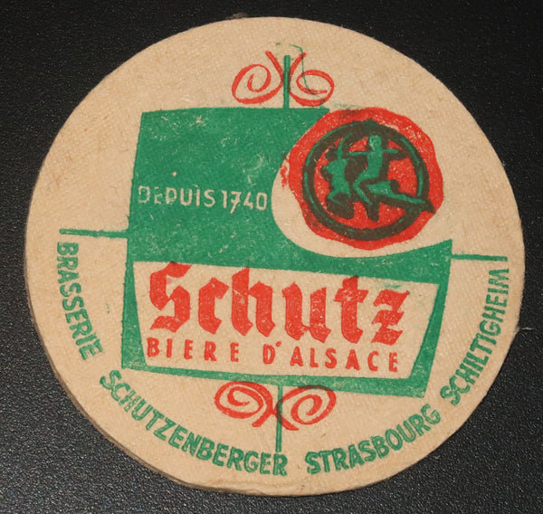 Ancien sous bock de la brasserie Schutzenberger bière de Strasbourg