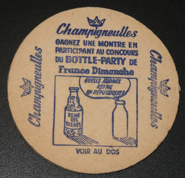 Ancien sous bock de la brasserie Champigneulles bière de Lorraine