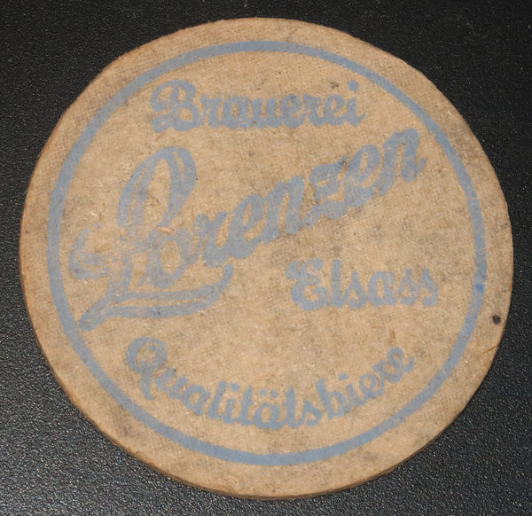 Ancien sous bock de la brasserie Lorenzen bière d'Alsace