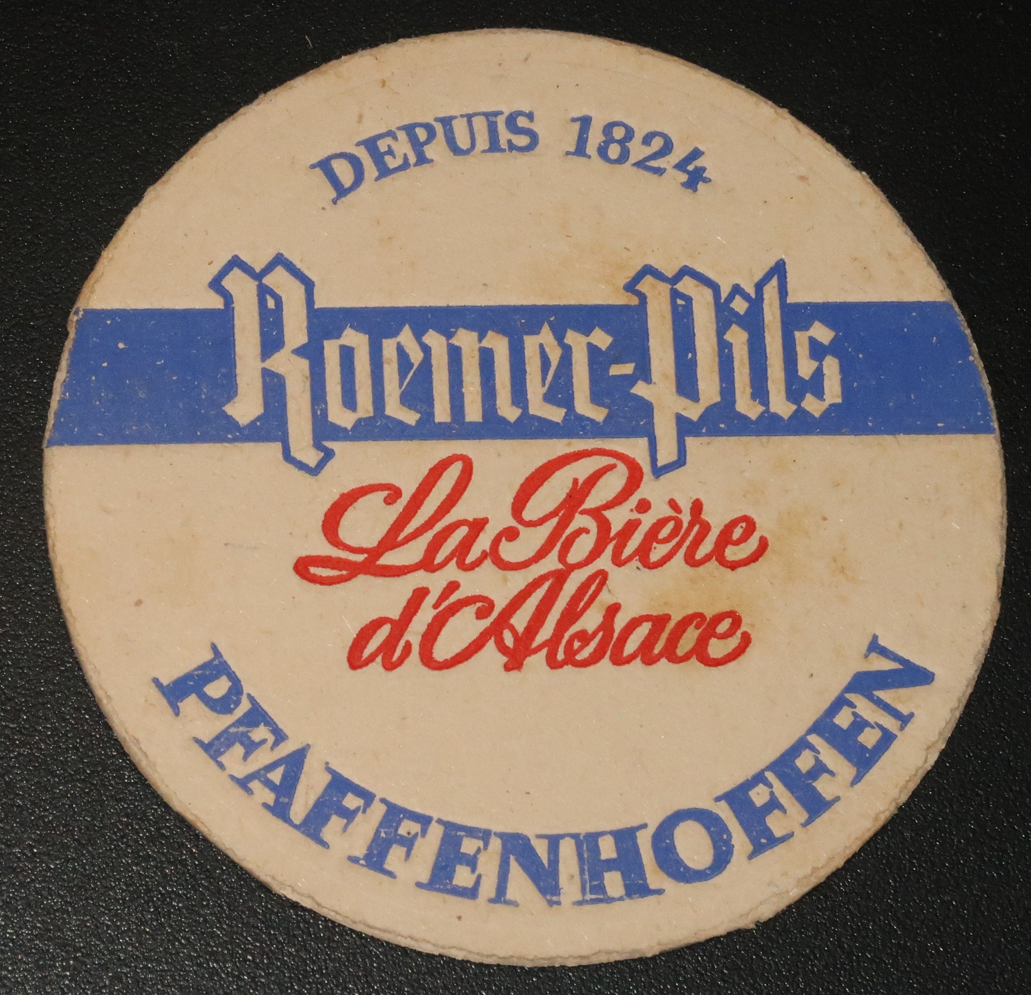 Ancien sous bock de la brasserie Roemer bière d'Alsace