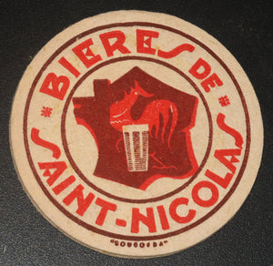 Ancien sous bock de la brasserie Saint Nicolas bière Lorraine