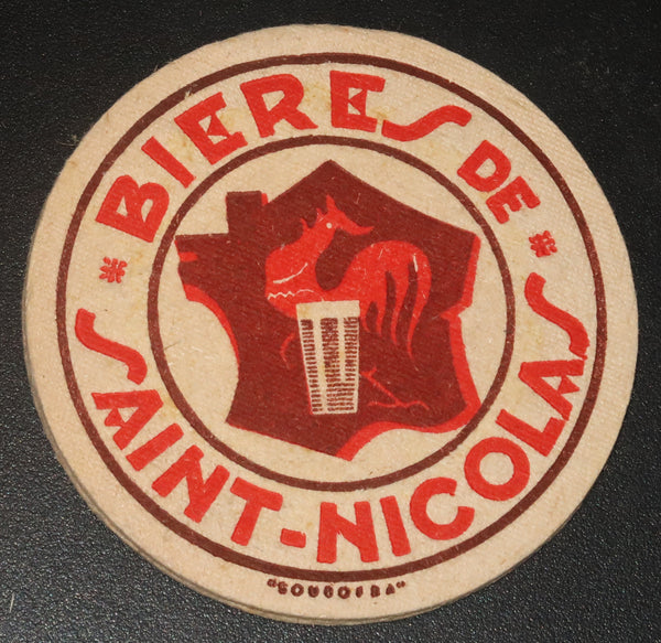 Ancien sous bock de la brasserie Saint Nicolas bière Lorraine