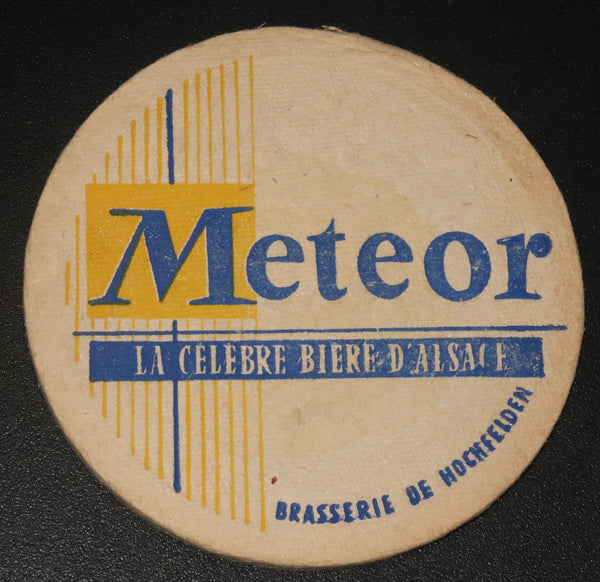 Ancien sous bock de la brasserie Meteor bière d'Alsace