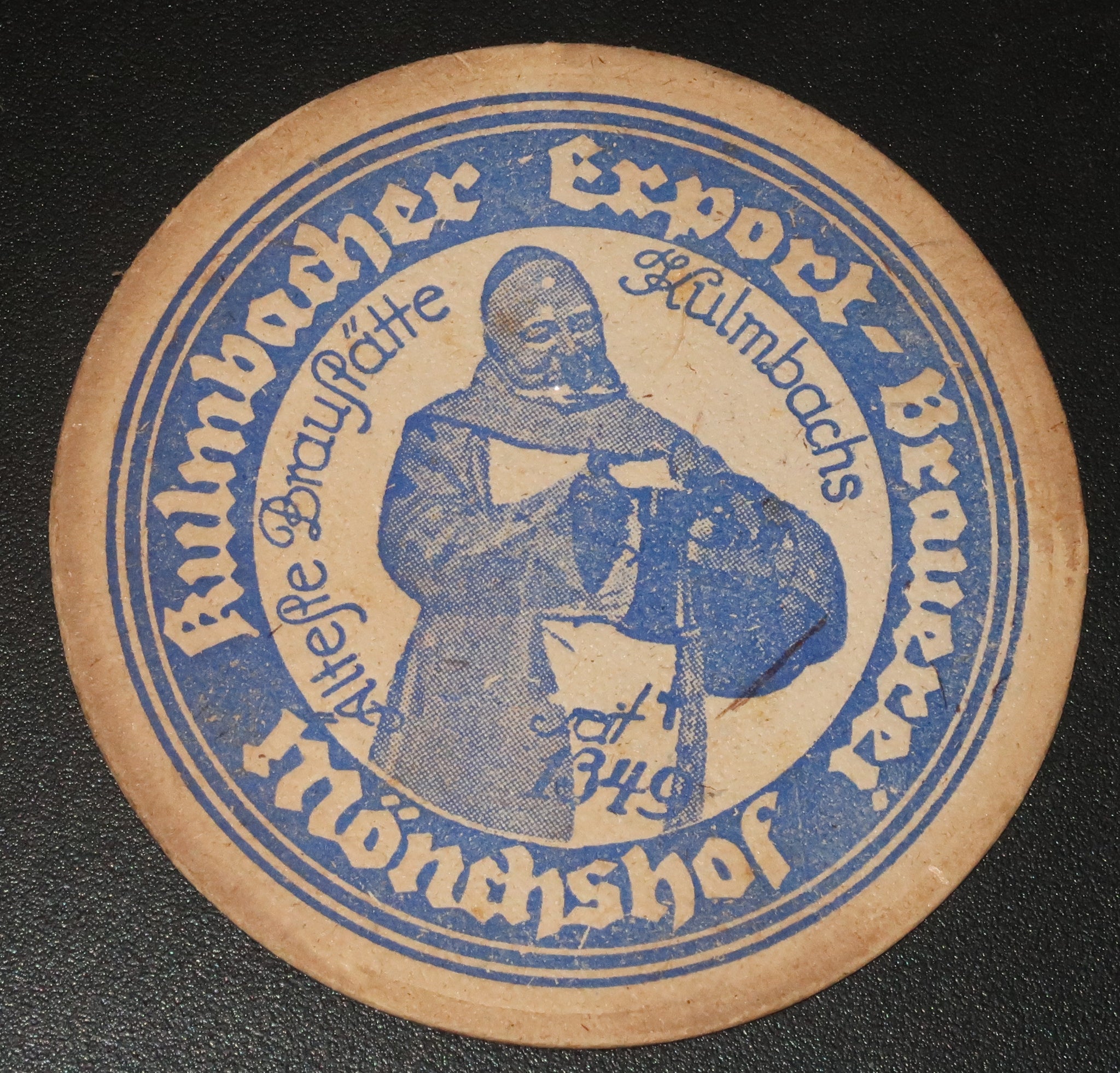 Ancien sous bock de la brasserie Monchshof bière d'Allemande