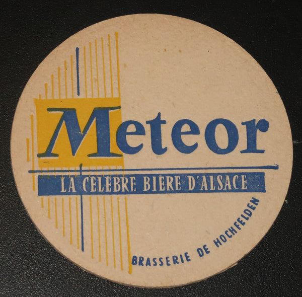 Ancien sous bock de la brasserie Meteor bière d'Alsace