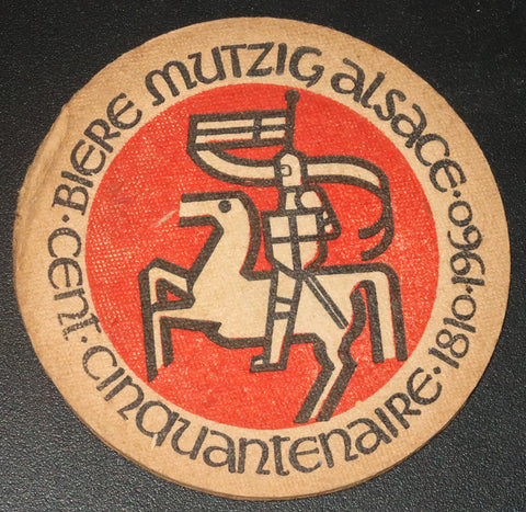 Ancien sous bock de la brasserie Mutzig bière d'Alsace