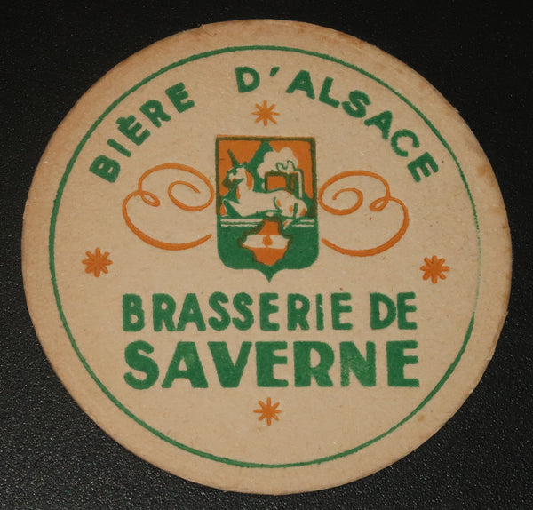 Ancien sous bock de la brasserie de Saverne bière d'Alsace