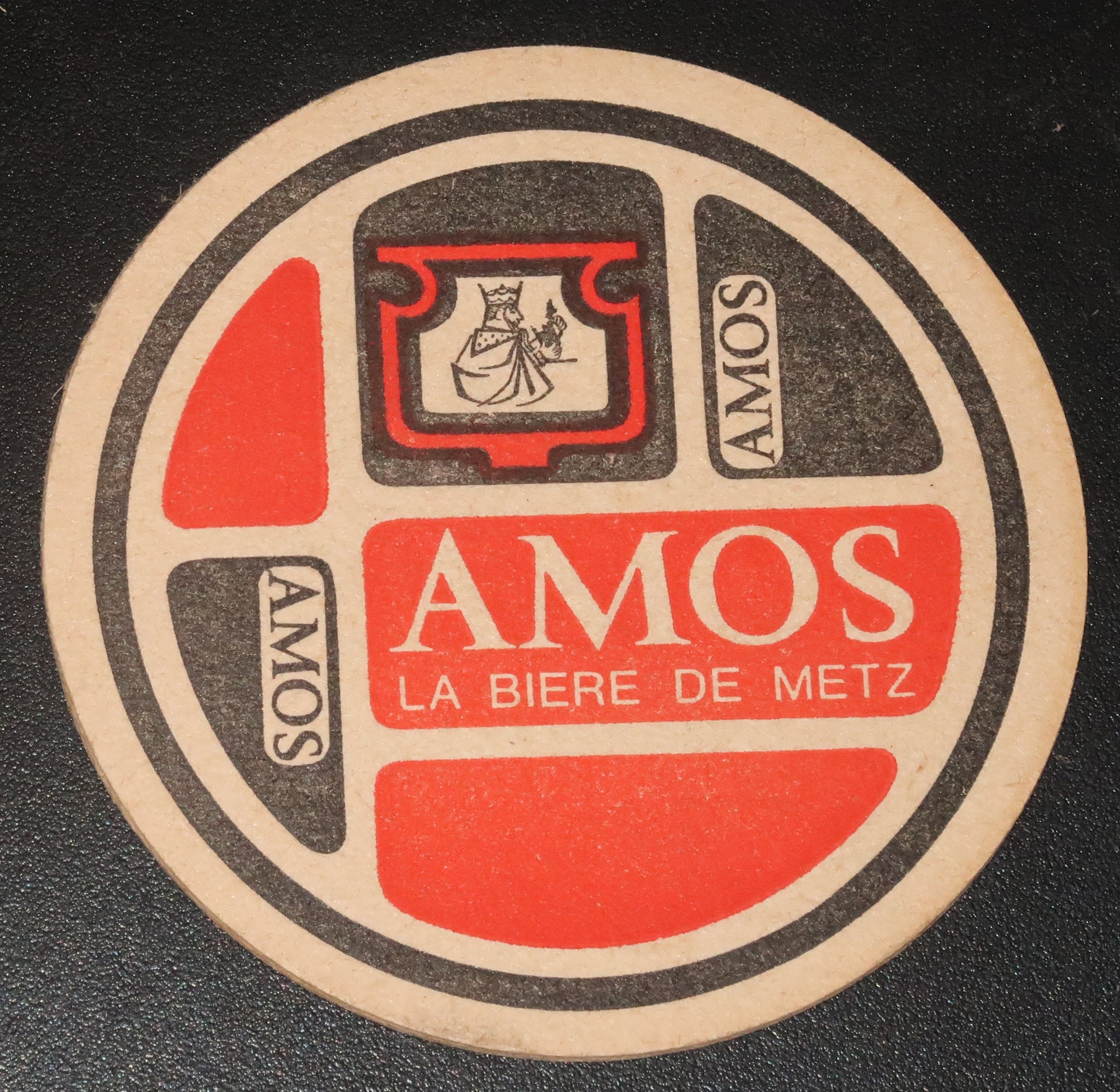 Ancien sous bock de la brasserie Amos bière Lorraine