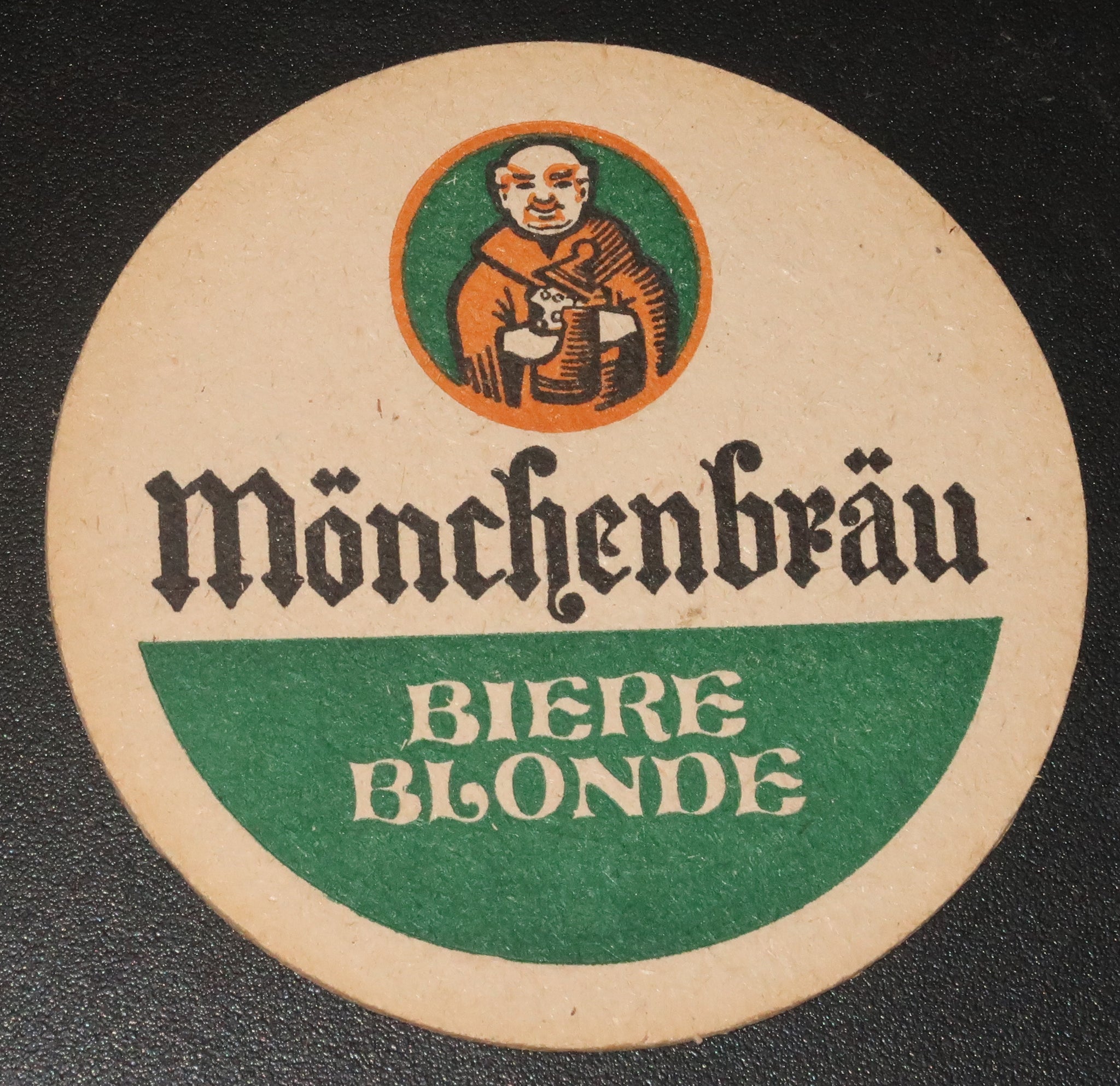 Ancien sous bock de la brasserie Monchenbrau bière d'Alsace