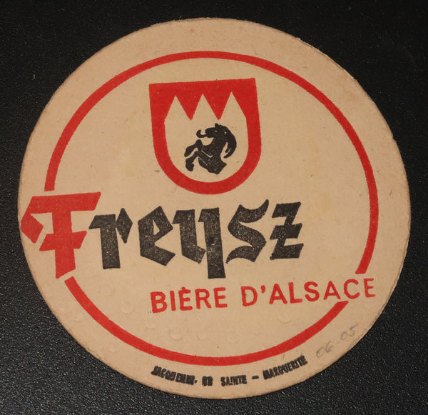 Ancien sous bock de la brasserie Freysz bière d'Alsace