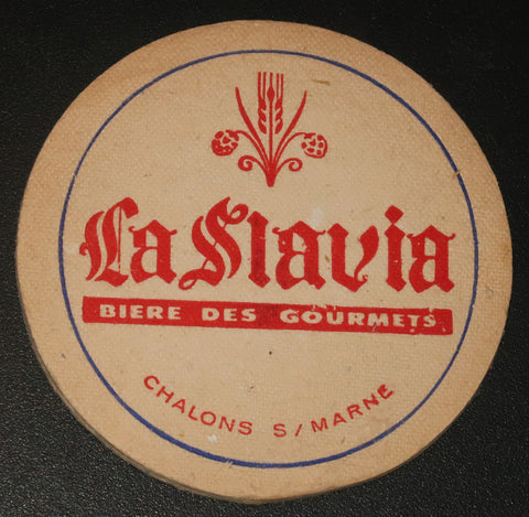 Ancien sous bock de la brasserie Slavia bière de Chalon sur Marne