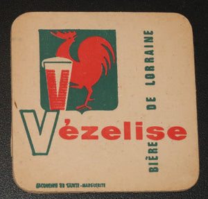 Ancien sous bock de la brasserie Vezelise bière de Lorraine