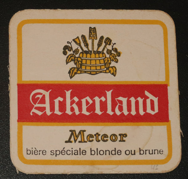 Ancien sous bock de la brasserie Meteor bière d'Alsace